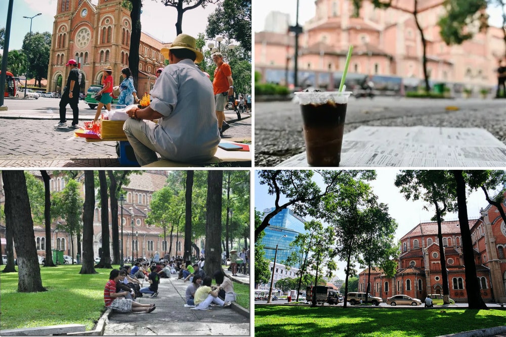 Enjoy the peaceful morning with street coffee by the cathedral